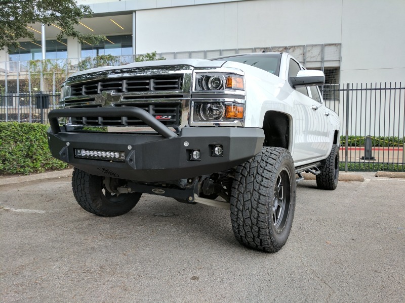 Chevrolet 1500 Front Bumper - Road Armor - Stealth with Pre-Runner Guard - Tex Blk - `14-`15